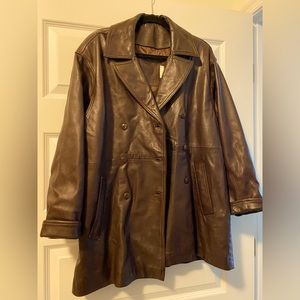 Coach leather coat